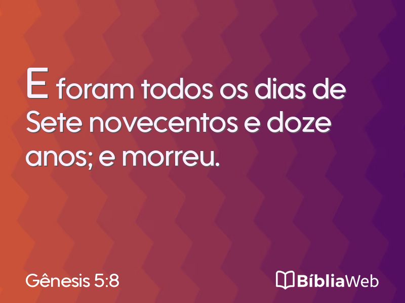 Gênesis 5:8 em imagem para compartilhar