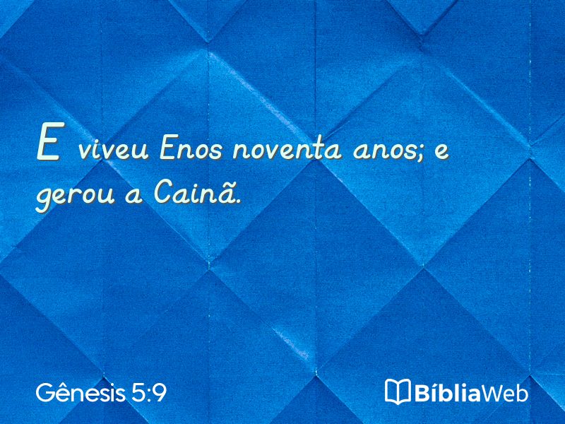 Gênesis 5:9 em imagem para compartilhar