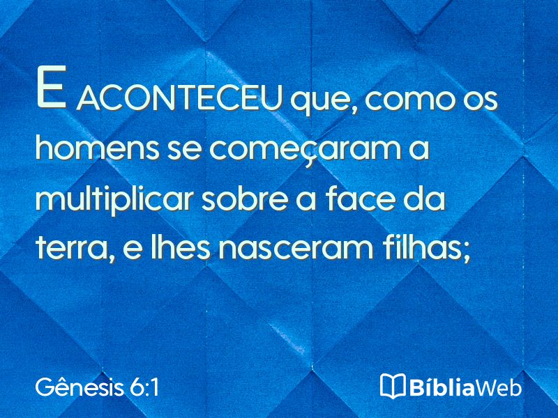 Gênesis 6:1 em imagem para compartilhar