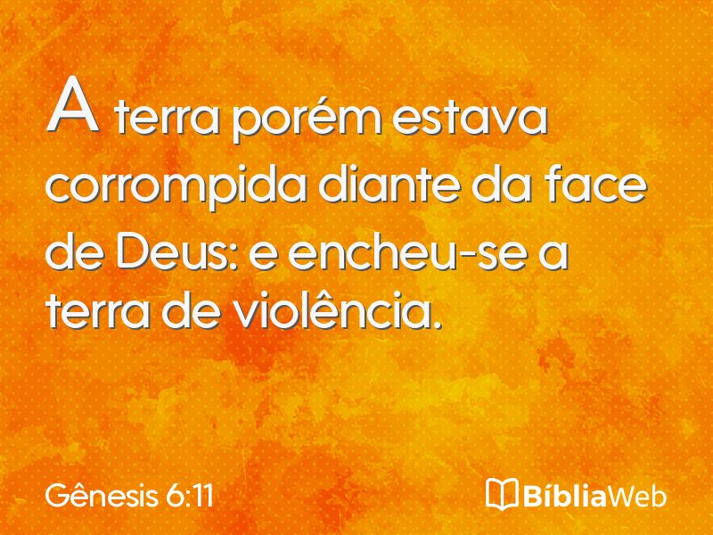 Gênesis 6:11 em imagem para compartilhar