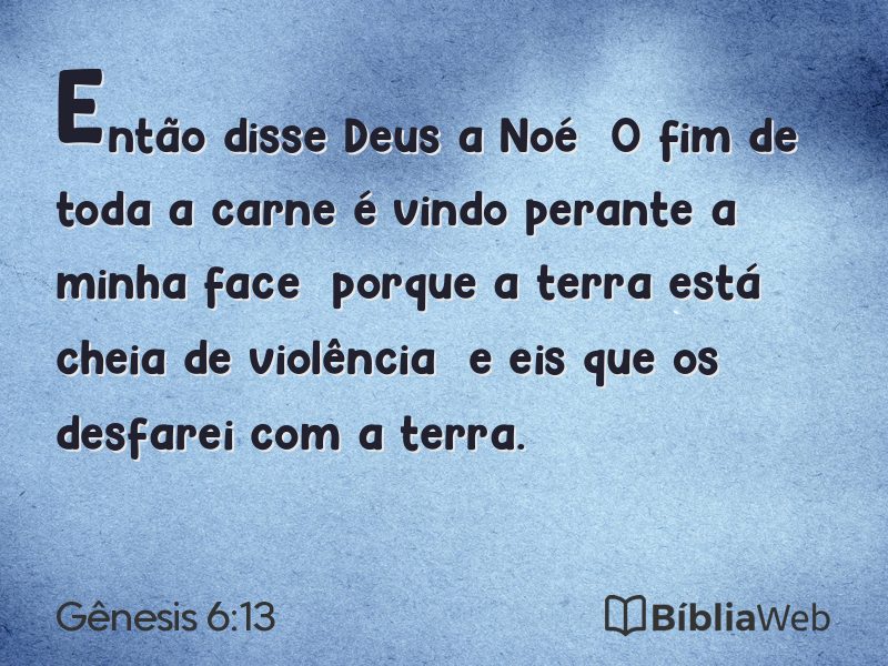 Gênesis 6:13 em imagem para compartilhar