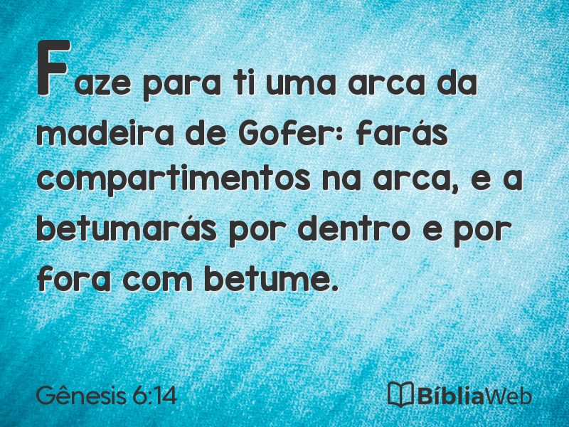 Gênesis 6:14 em imagem para compartilhar