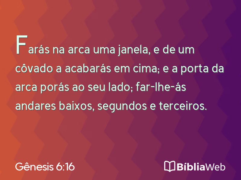 Gênesis 6:16 em imagem para compartilhar