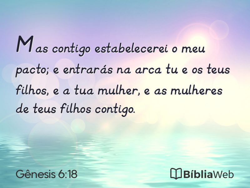 Gênesis 6:18 em imagem para compartilhar