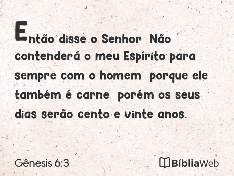Gênesis 6:3 em imagem para compartilhar