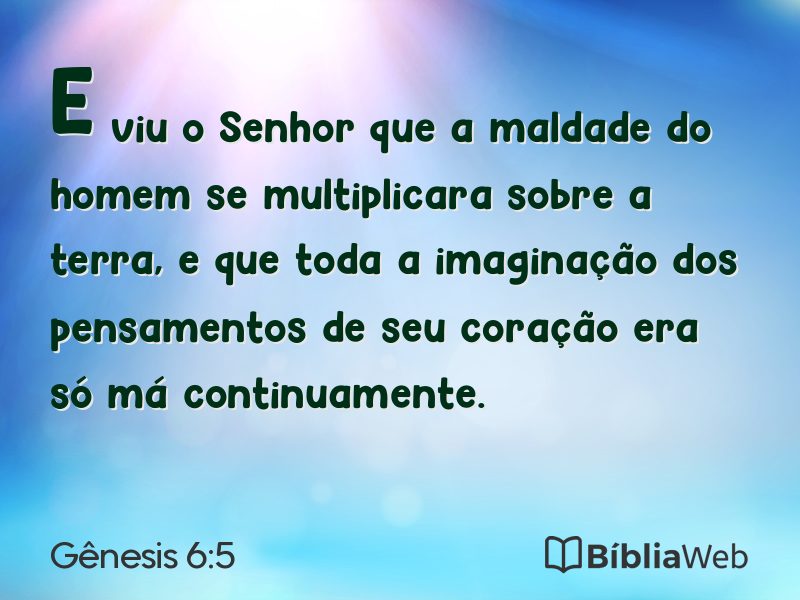 Gênesis 6:5 em imagem para compartilhar