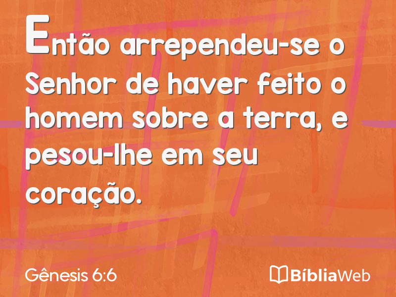 Gênesis 6:6 em imagem para compartilhar