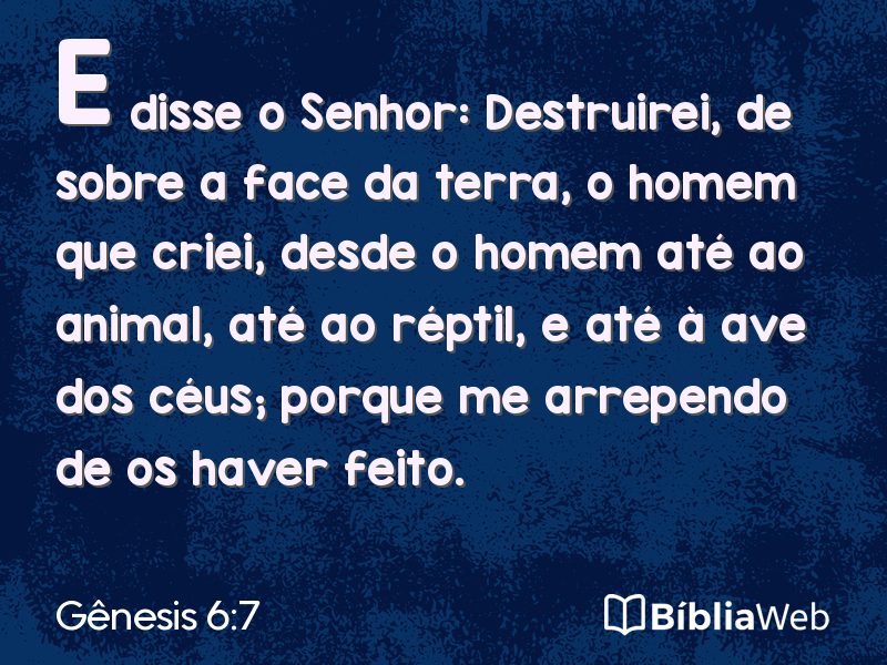 Gênesis 6:7 em imagem para compartilhar