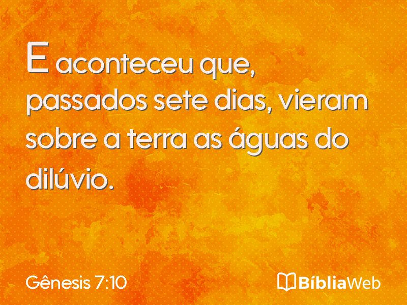 Gênesis 7:10 em imagem para compartilhar