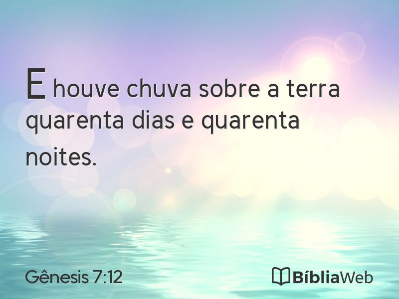 Gênesis 7:12 em imagem para compartilhar