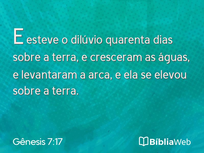 Gênesis 7:17 em imagem para compartilhar