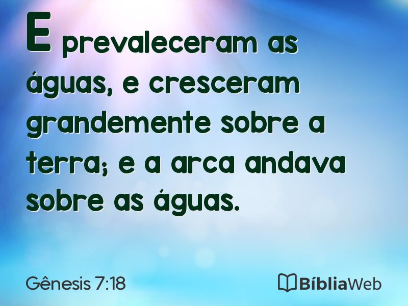 Gênesis 7:18 em imagem para compartilhar