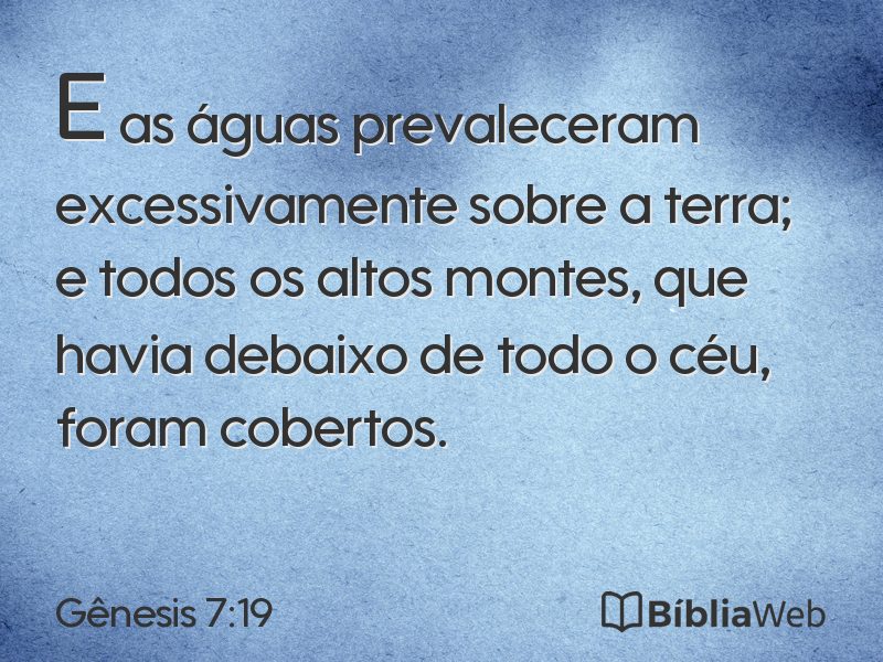 Gênesis 7:19 em imagem para compartilhar