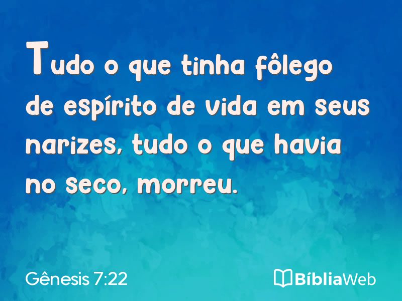 Gênesis 7:22 em imagem para compartilhar