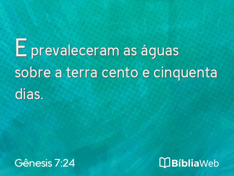 Gênesis 7:24 em imagem para compartilhar