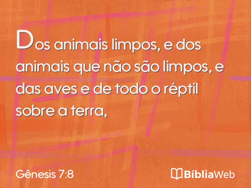 Gênesis 7:8 em imagem para compartilhar