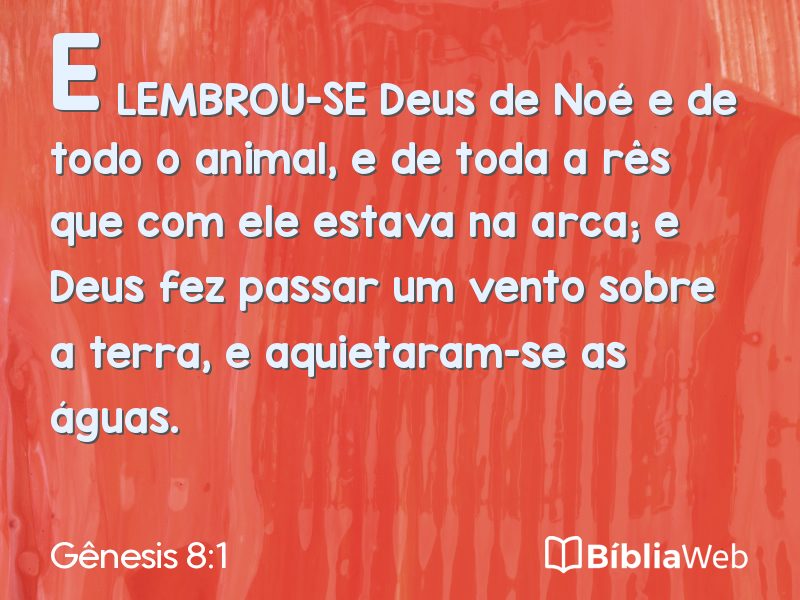Gênesis 8:1 em imagem para compartilhar