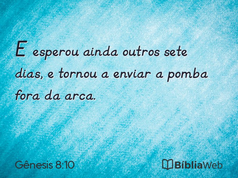 Gênesis 8:10 em imagem para compartilhar