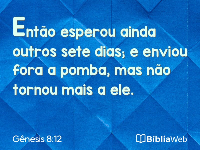 Gênesis 8:12 em imagem para compartilhar