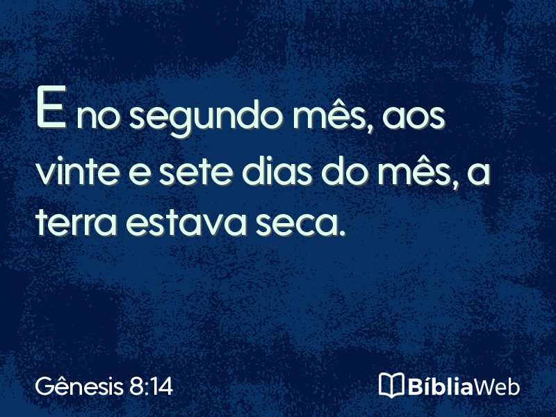 Gênesis 8:14 em imagem para compartilhar