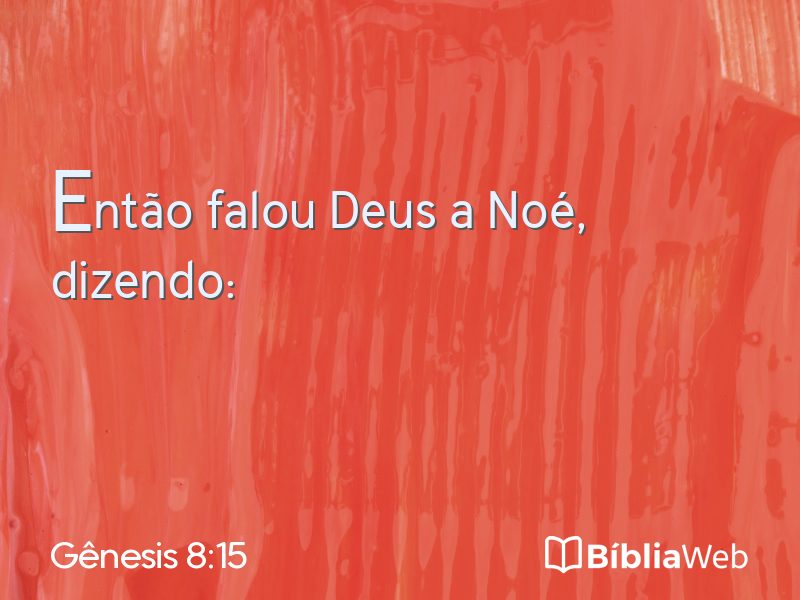 Gênesis 8:15 em imagem para compartilhar