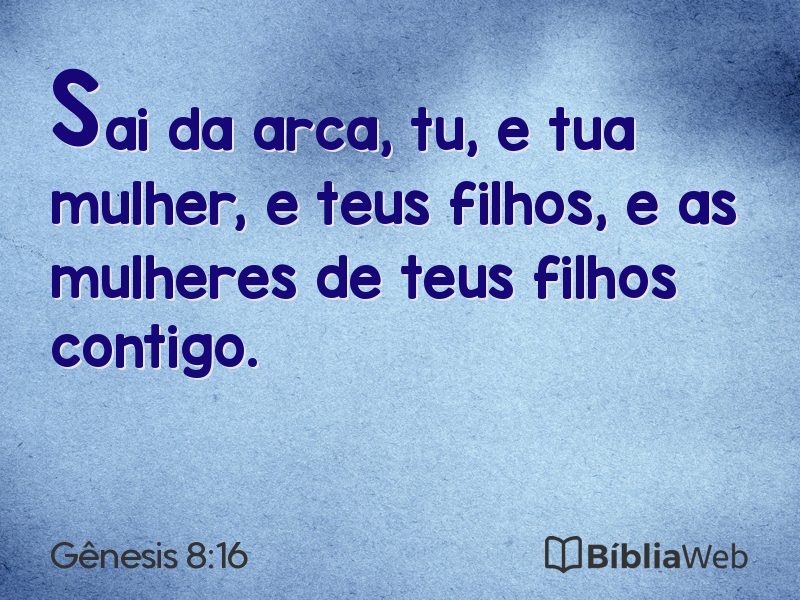 Gênesis 8:16 em imagem para compartilhar