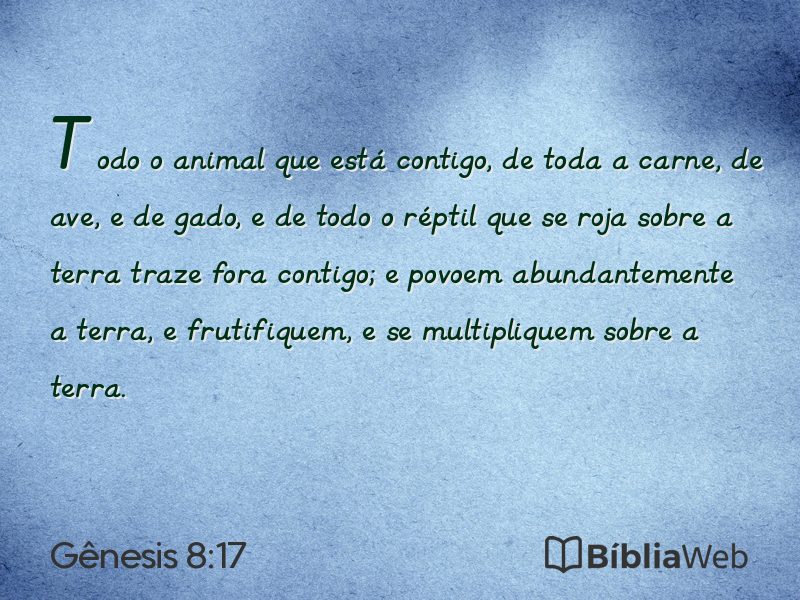 Gênesis 8:17 em imagem para compartilhar