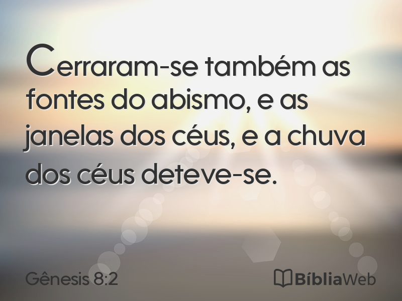 Gênesis 8:2 em imagem para compartilhar