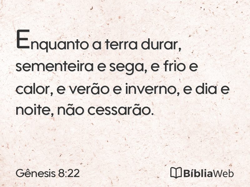 Gênesis 8:22 em imagem para compartilhar