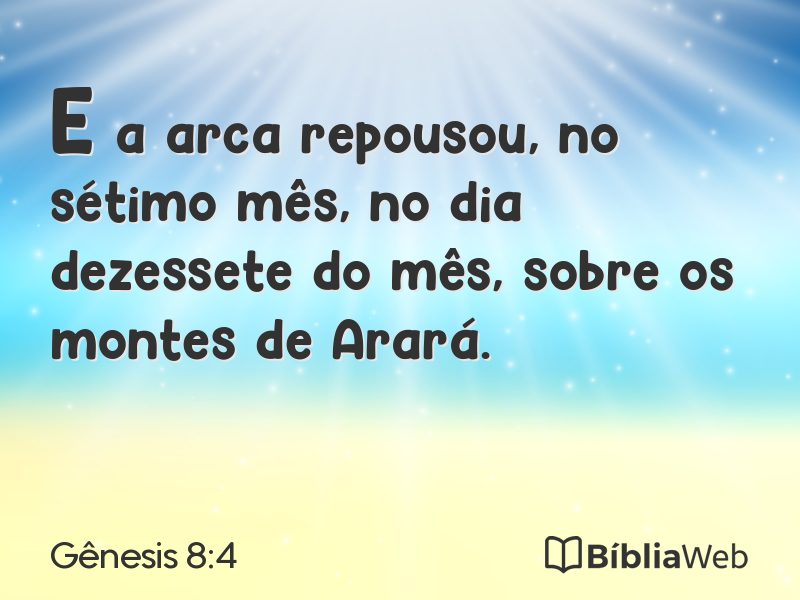 Gênesis 8:4 em imagem para compartilhar