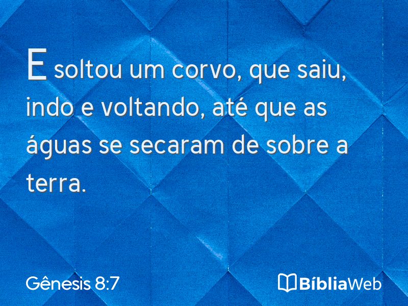 Gênesis 8:7 em imagem para compartilhar
