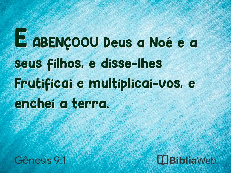 Gênesis 9:1 em imagem para compartilhar