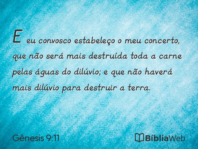Gênesis 9:11 em imagem para compartilhar