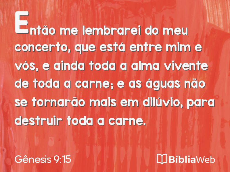 Gênesis 9:15 em imagem para compartilhar