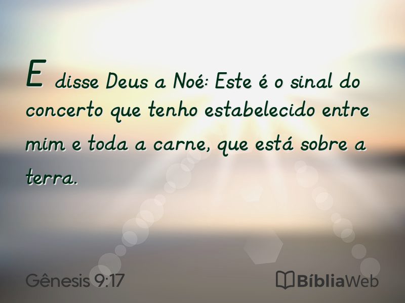 Gênesis 9:17 em imagem para compartilhar