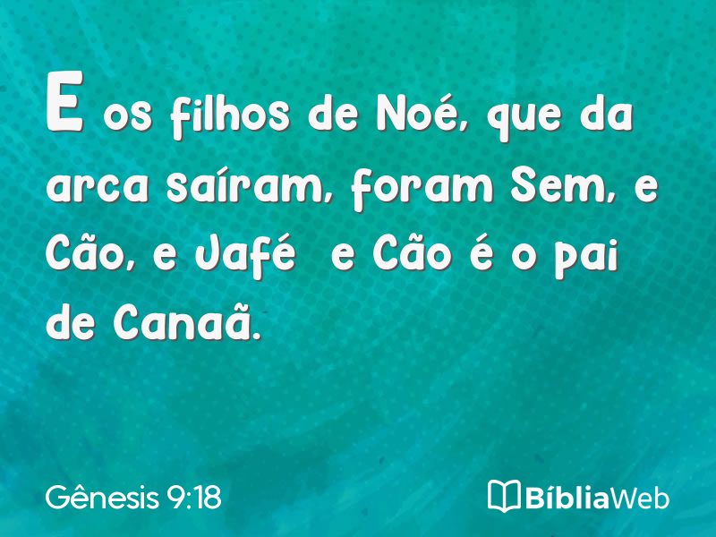 Gênesis 9:18 em imagem para compartilhar