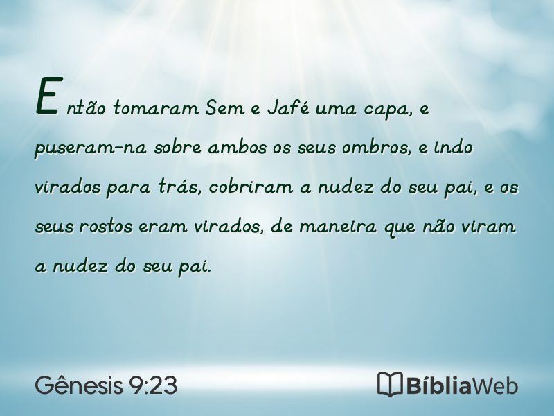 Gênesis 9:23 em imagem para compartilhar