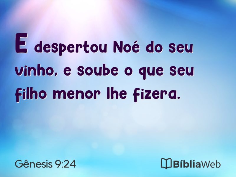 Gênesis 9:24 em imagem para compartilhar