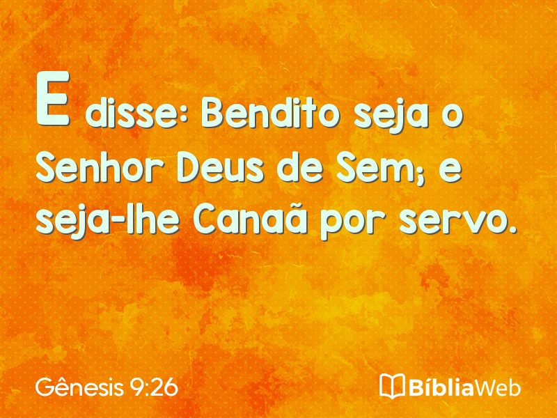 Gênesis 9:26 em imagem para compartilhar