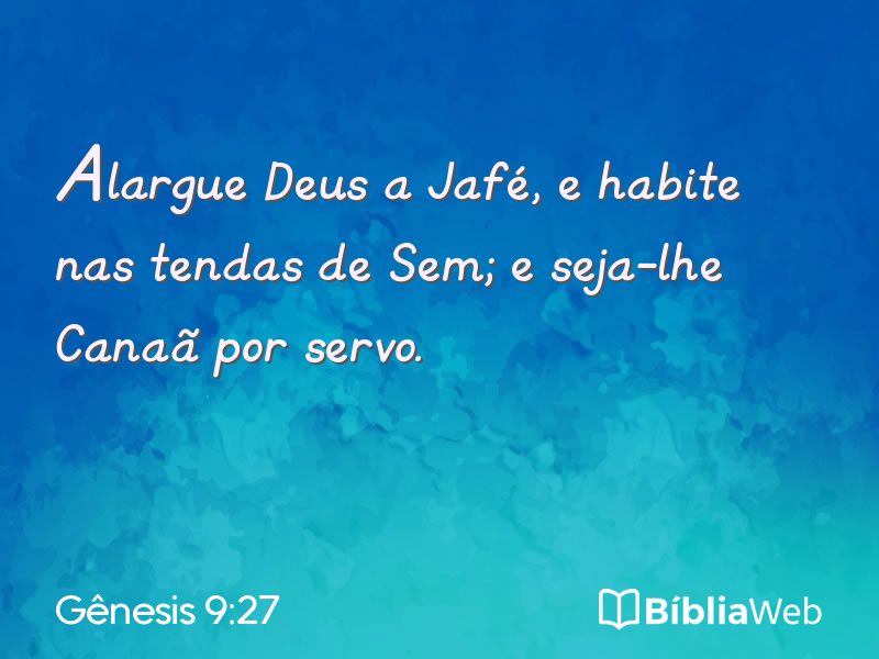 Gênesis 9:27 em imagem para compartilhar