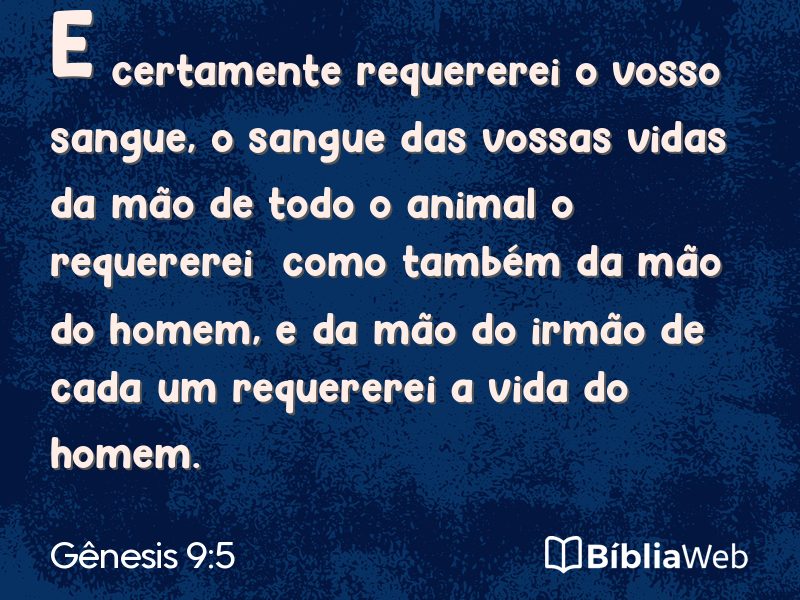 Gênesis 9:5 em imagem para compartilhar