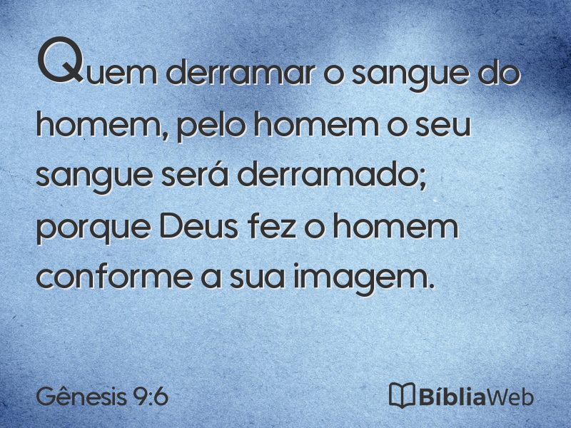 Gênesis 9:6 em imagem para compartilhar