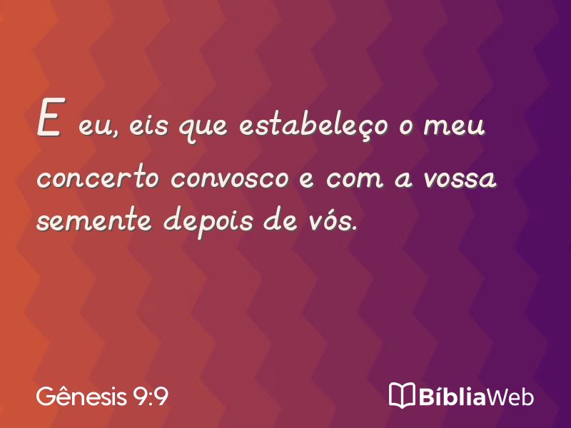 Gênesis 9:9 em imagem para compartilhar