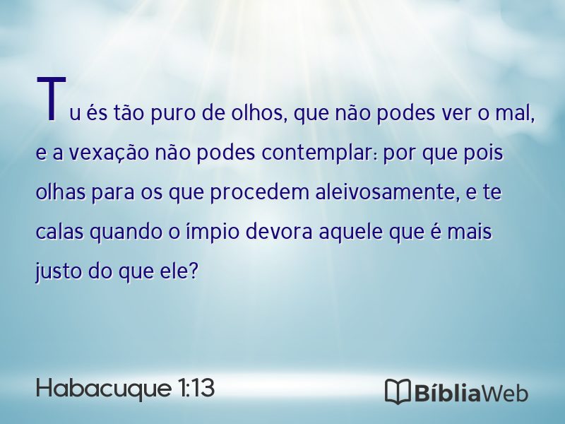 Habacuque 1:13 em imagem para compartilhar