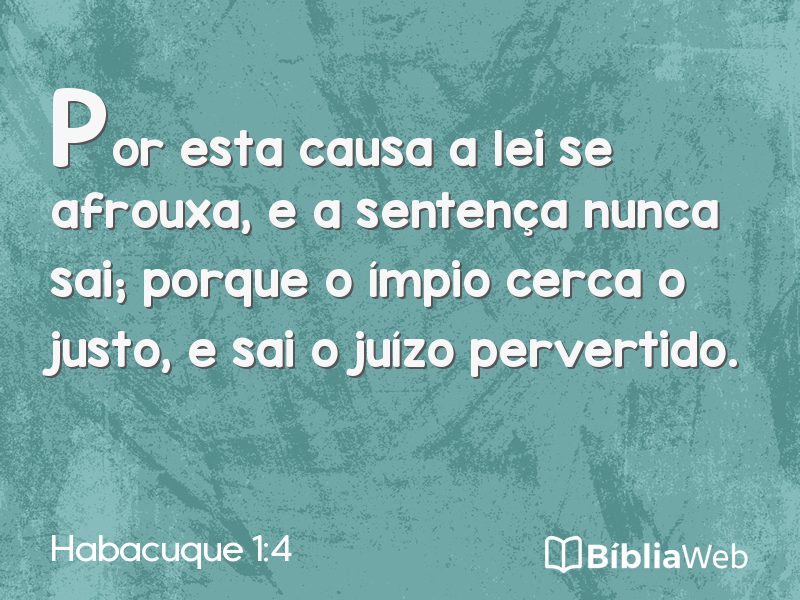 Habacuque 1:4 em imagem para compartilhar