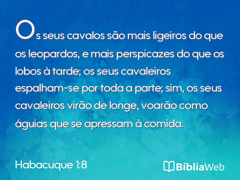 Habacuque 1:8 em imagem para compartilhar
