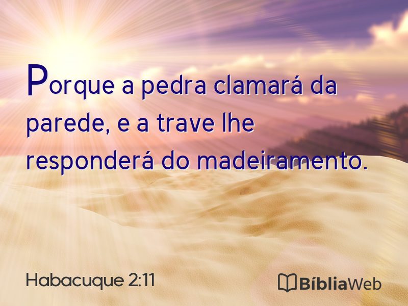 Habacuque 2:11 em imagem para compartilhar