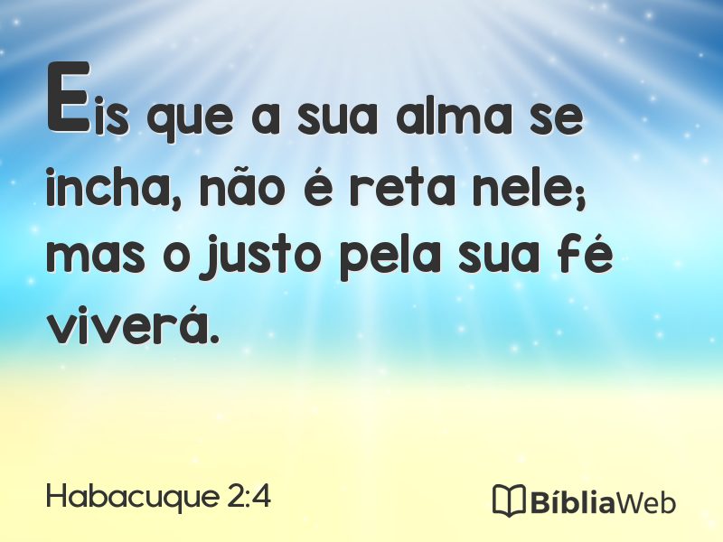 Habacuque 2:4 em imagem para compartilhar