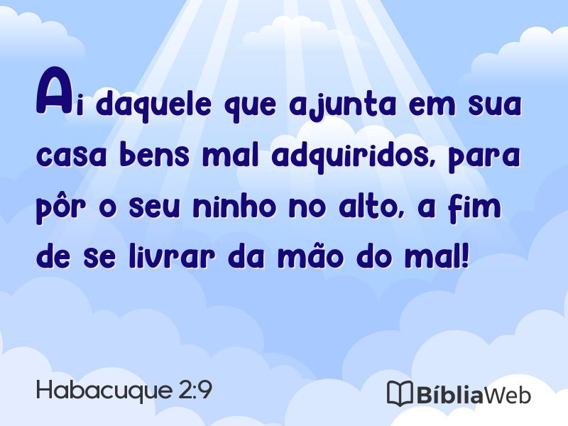 Habacuque 2:9 em imagem para compartilhar