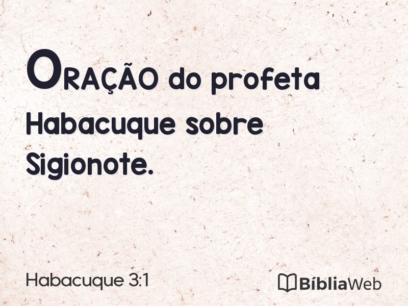 Habacuque 3:1 em imagem para compartilhar